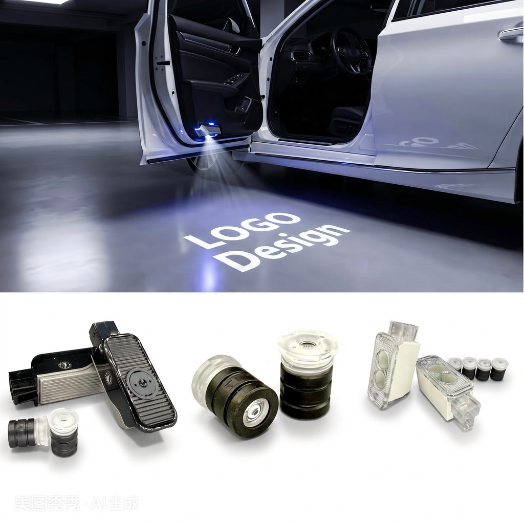AUDI RS6+ LOGO Projector LED  (quantity 1 = 2 Logo Chips & 2 door Projectors LED ）Nr.audi01001