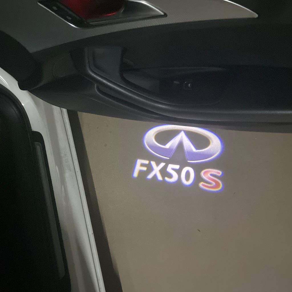 INFINTI FX50 S LOGO PROJECROTR LIGHTS Nr.28 (cantidad 1 = 1 juego/2 luces de puerta)