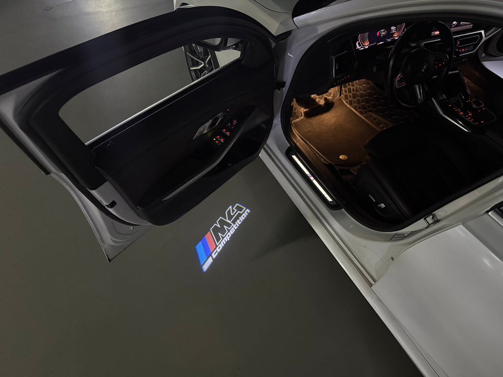 ÉCLAIRAGE DE PROJECTEUR BMW M3 LOGO Nr.24 (quantité 1 = 1 jeux / 2 feux de porte)