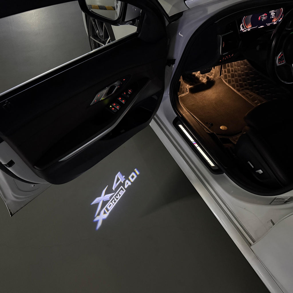 LUCES DE PROYECTOR DEL LOGOTIPO BMW M3 Nr.24 (cantidad 1 = 1 juegos / 2 luces de puerta)