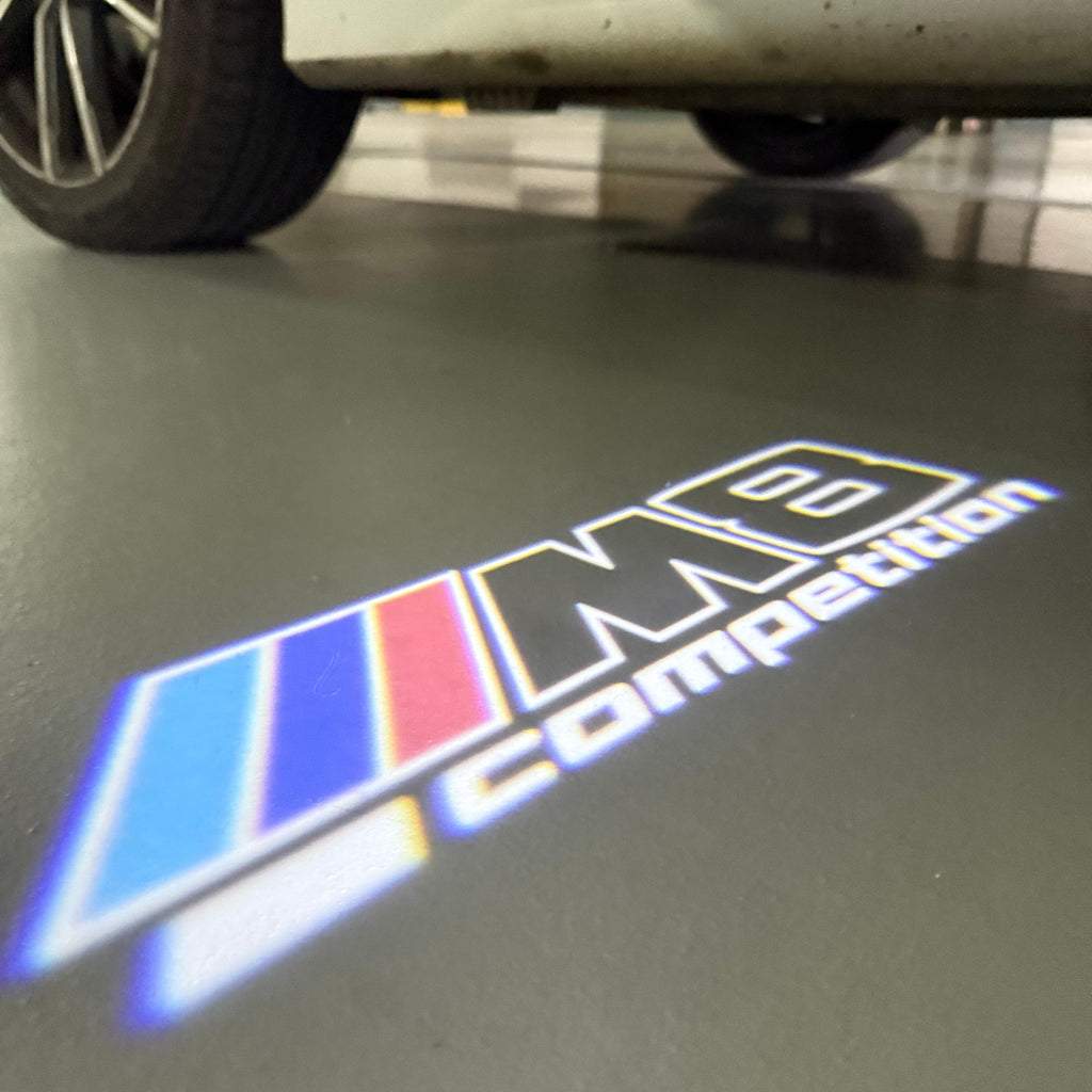 LUCES DE PROYECTOR DEL LOGOTIPO BMW M3 Nr.24 (cantidad 1 = 1 juegos / 2 luces de puerta)