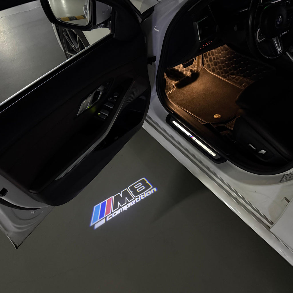 LUCES DE PROYECTOR DEL LOGOTIPO BMW M3 Nr.24 (cantidad 1 = 1 juegos / 2 luces de puerta)