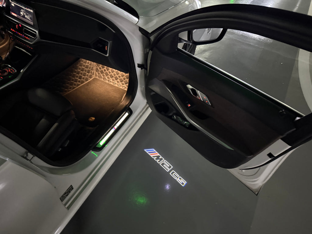 LUCES DE PROYECTOR DEL LOGOTIPO BMW M3 Nr.24 (cantidad 1 = 1 juegos / 2 luces de puerta)