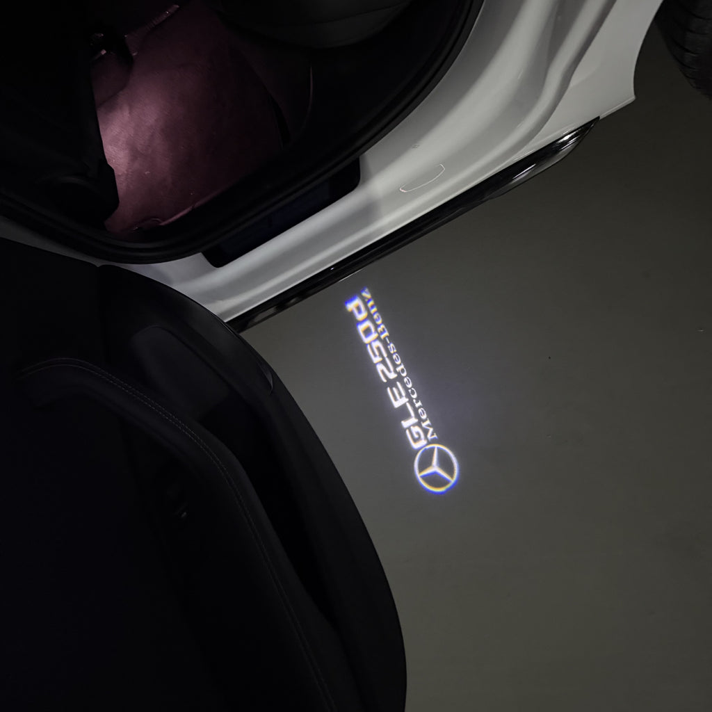 LUCI PROIETTORI LOGO MERCEDES BENZ Nr.03 (quantità 1 = 1 set / 2 luci porta)