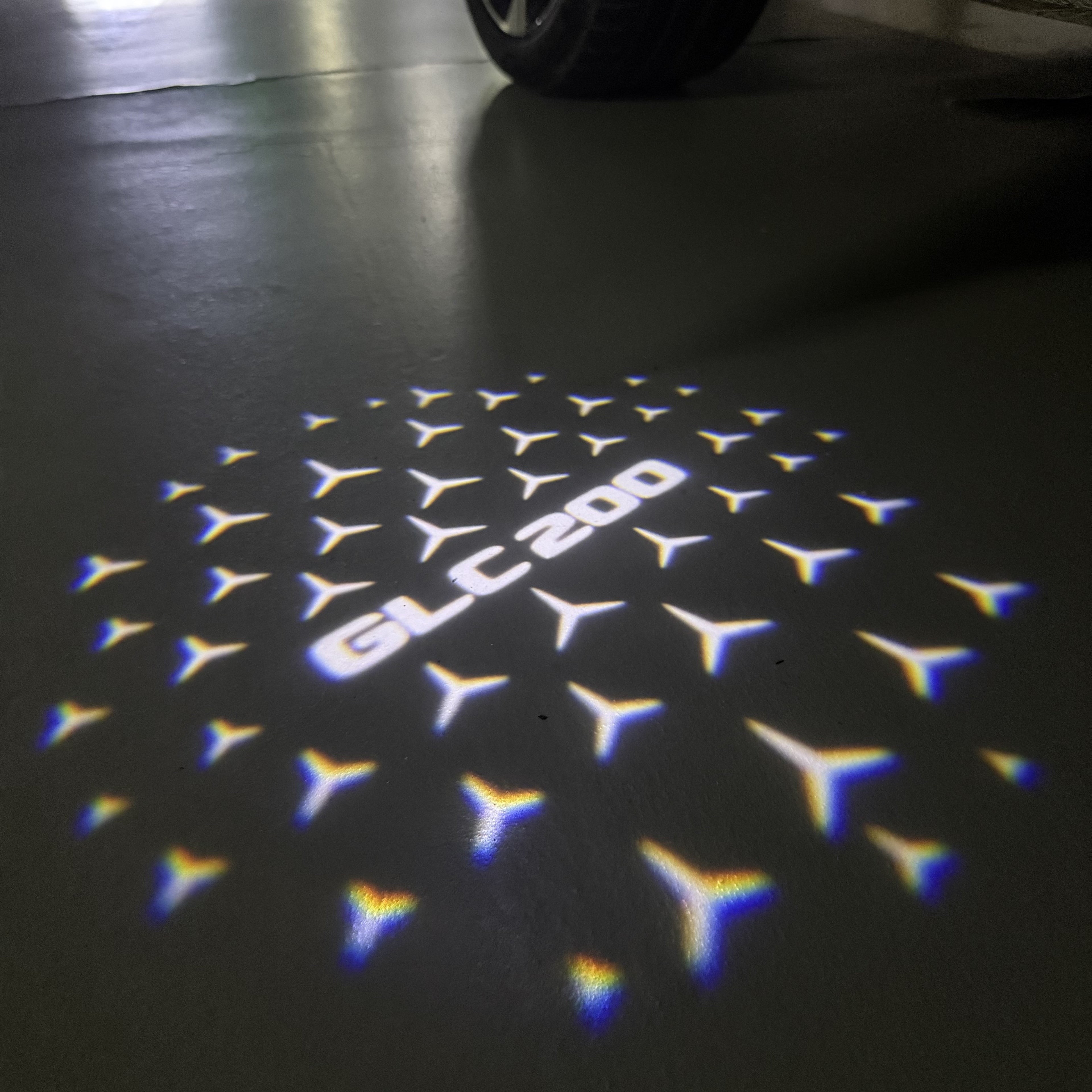 LUCI PROIETTORI LOGO MERCEDES BENZ Nr.03 (quantità 1 = 1 set / 2 luci porta)