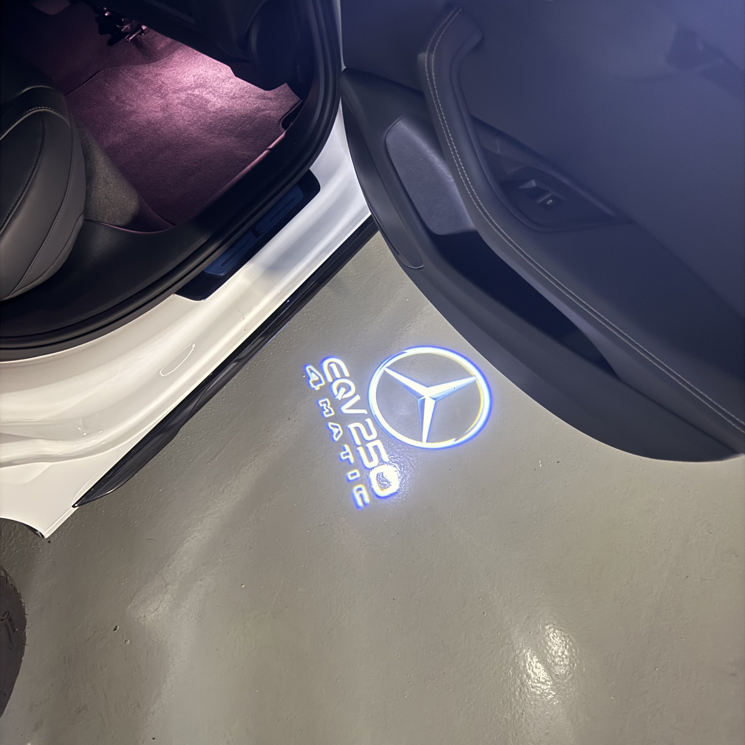 أضواء بروجكتور شعار MERCEDES BENZ رقم 03 (الكمية 1 = 1 مجموعة / 2 أضواء باب)