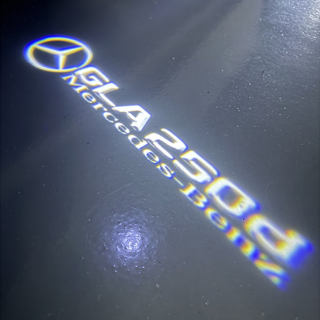 LUCI PROIETTORI LOGO MERCEDES BENZ Nr.03 (quantità 1 = 1 set / 2 luci porta)