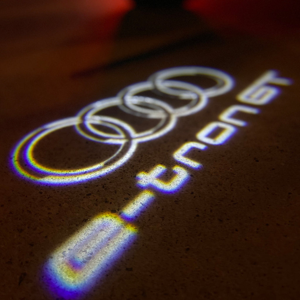 AUDI LOGO PROJECTOT LIGHTS Nr.19 (Menge 1 = 2 Logo Folien /2 Türleuchten)