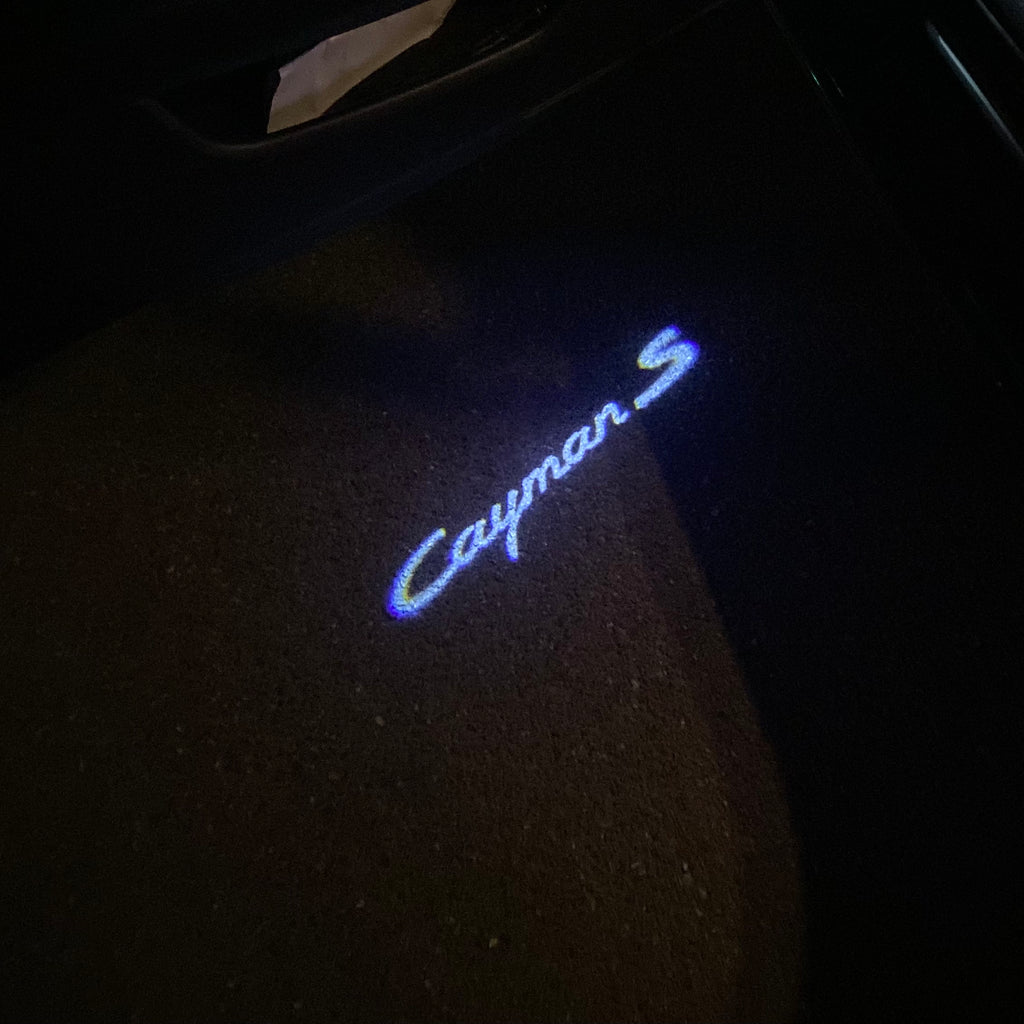 LUCI PORSCHE Cayman LOGO PROJECTOT Nr.10 (quantità 1 = 2 Logo Film / 2 luci porte)