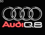 AUDI LOGO PROJECTOT LIGHTS Nr.50 (الكمية 1 = 2 Logo Films /2 أضواء الباب)