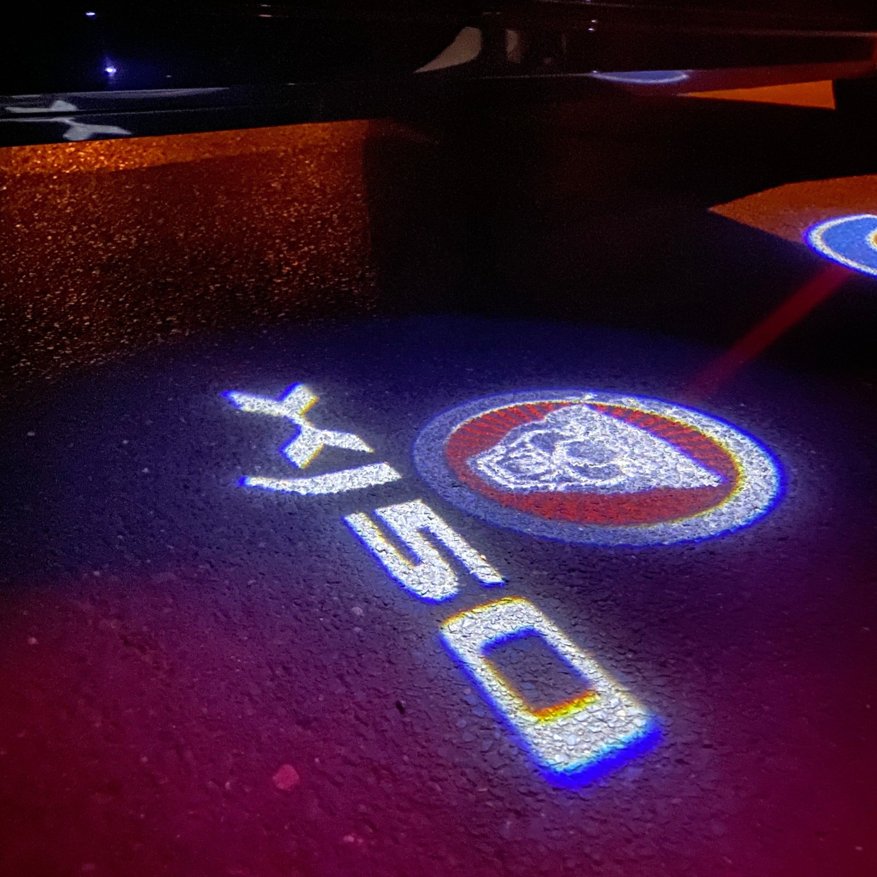JAGUAR LOGO PROJECTOR LIGHTS Nr.103 (Menge 1 = 1 Sätze / 2 Türlichter)