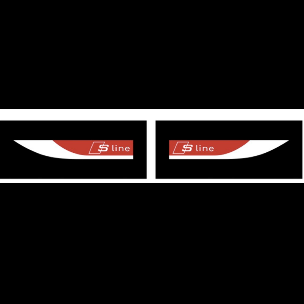 AUDI LOGO PROJECTOT LIGHTS Nr.104 (الكمية 1 = 2 Logo Films /2 أضواء الباب)