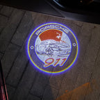 PORSCHE LOGO PROJECTOR LIGHTS Nr.47 (Menge 1 = 2 Logo Film / 2 Türlichter)