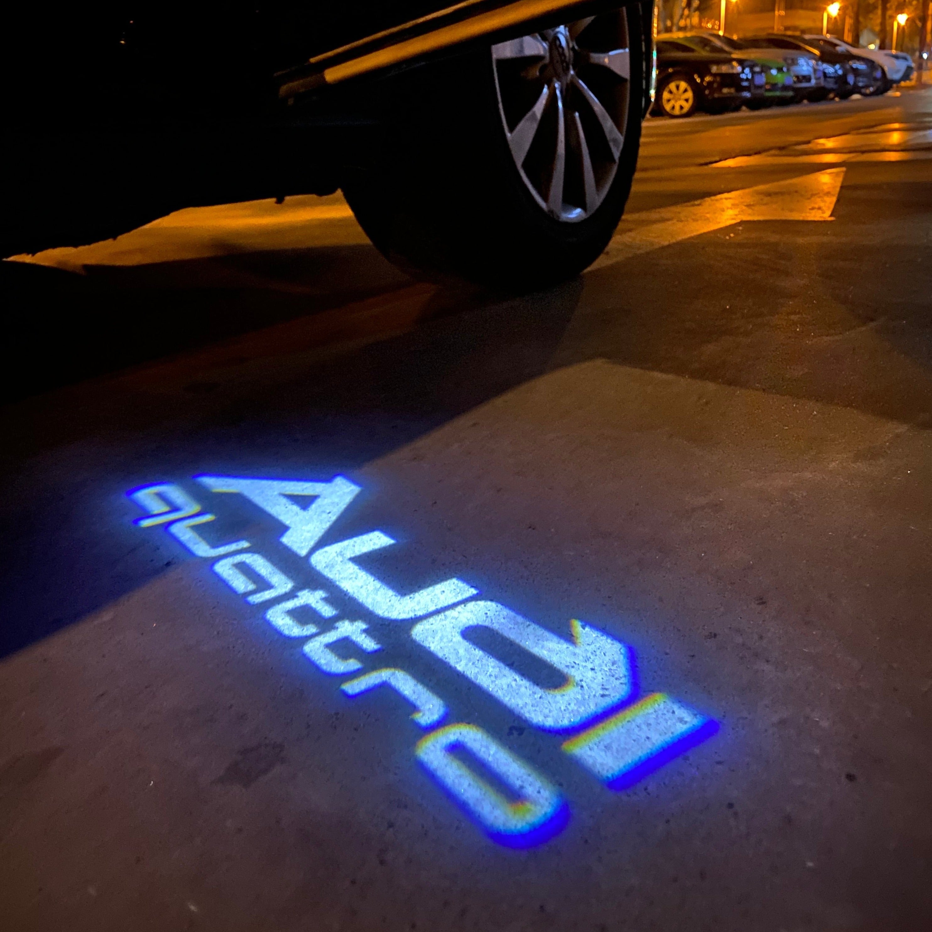 AUDI LOGO PROJECTOT LIGHTS Nr.19 (Menge 1 = 2 Logo Folien /2 Türleuchten)