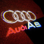 AUDI LOGO PROJECTOT LIGHTS Nr.46 (الكمية 1 = 2 Logo Films /2 أضواء الباب)