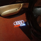 AUDI LOGO PROJECTOT LIGHTS Nr.50 (الكمية 1 = 2 Logo Films /2 أضواء الباب)