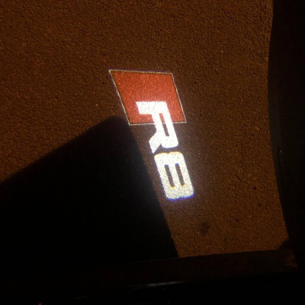AUDI LOGO PROJECTOT LIGHTS Nr.124 (Menge 1 = 2 Logofolien /2 Türleuchten)