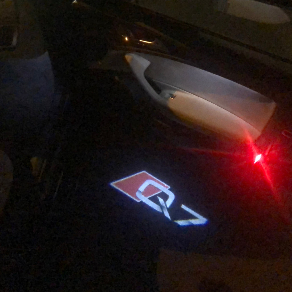 AUDI LOGO PROJECTOT LIGHTS Nr.79 (الكمية 1 = 2 شعار الأفلام / 2 أضواء الباب)