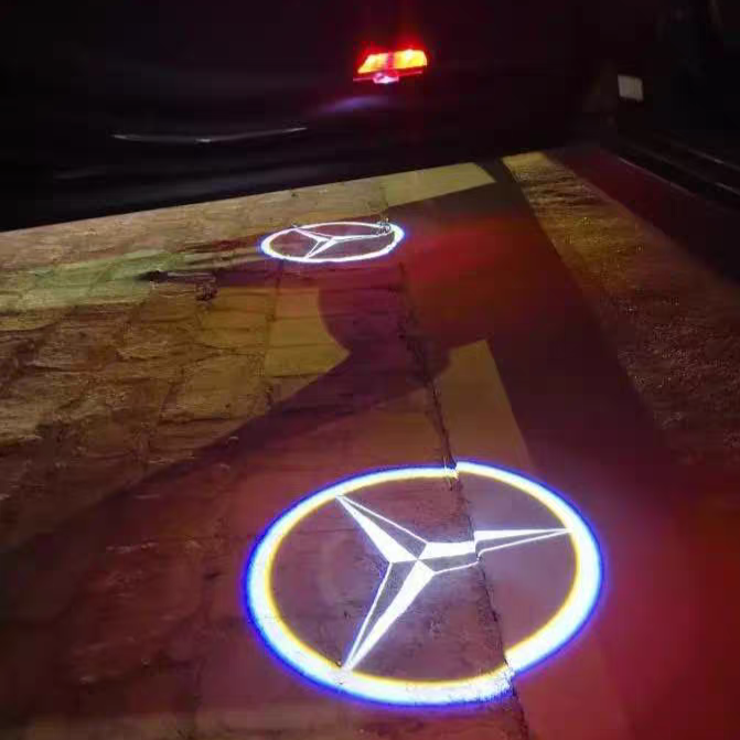 MERCEDES BENZ LOGO PROJEKTORLEUCHTEN Nr.12 (Menge 1 = 1 Sätze / 2 Türleuchten)