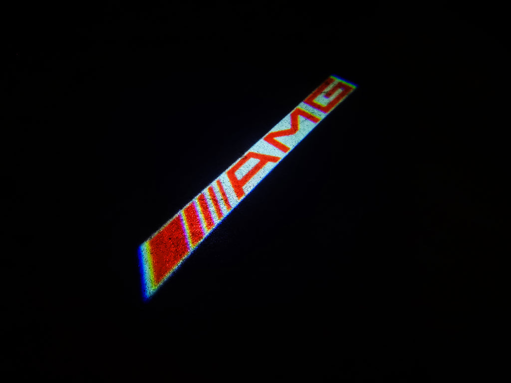 MERCEDES BENZ AMG LOGO PROJECTOT LIGHTS Nr.14 (cantidad 1 = 1 juego/2 luces de puerta)
