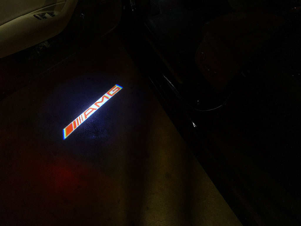 MERCEDES BENZ AMG LOGO PROJECTOT LIGHTS Nr.14 (cantidad 1 = 1 juego/2 luces de puerta)
