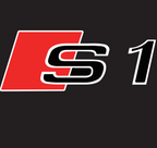 AUDI S1 LOGO PROJECTOT LIGHTS Nr.19 (Menge 1 = 2 Logofolien /2 Türleuchten)