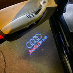 LUCI PROIETTORI LOGO AUDI Nr.255 (quantità 1 = 2 Pellicole Logo / 2 luci porta)