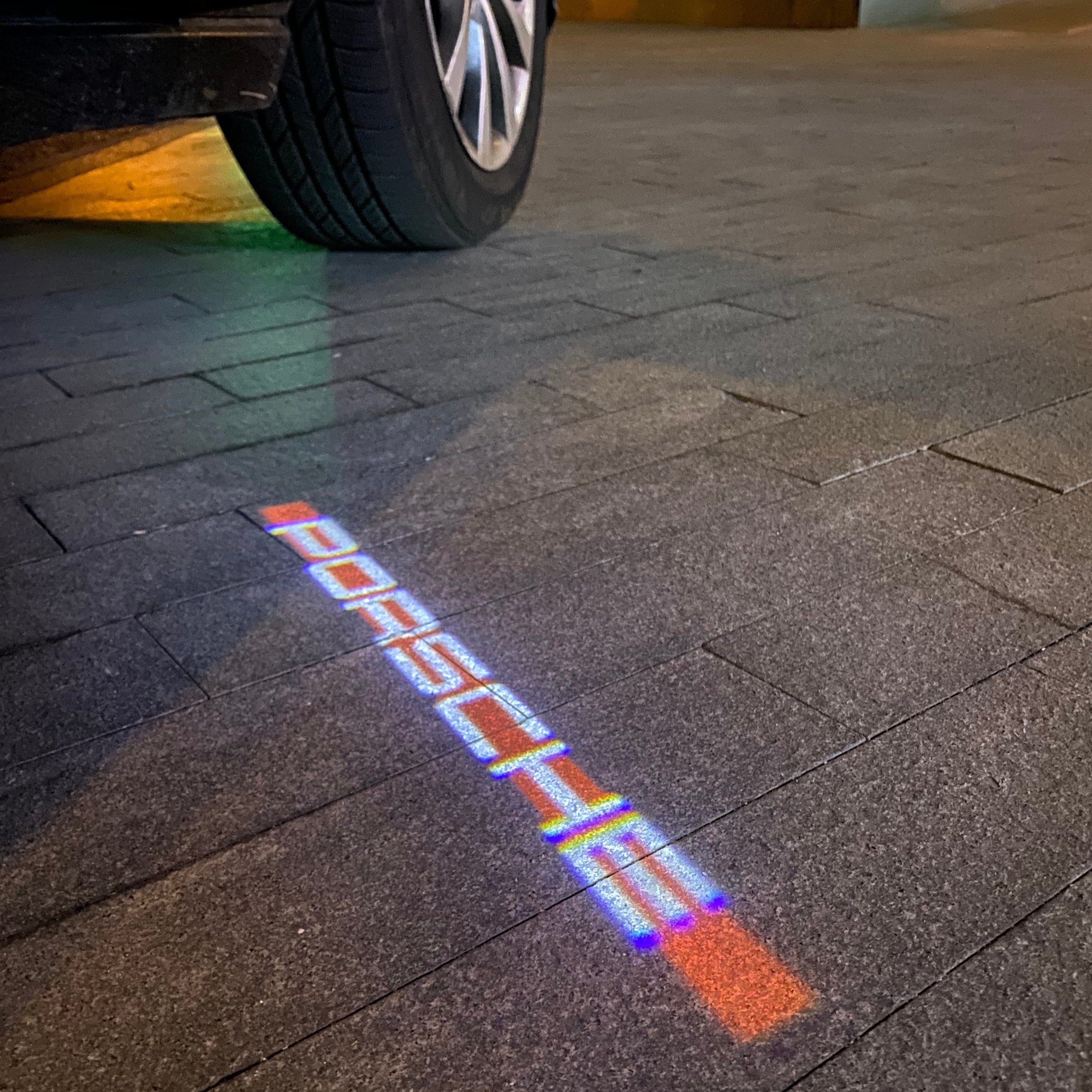 PORSCHE LOGO PROJECTOT LIGHTS Nr.74 (quantité 1 = 2 Logo Film / 2 feux de porte)