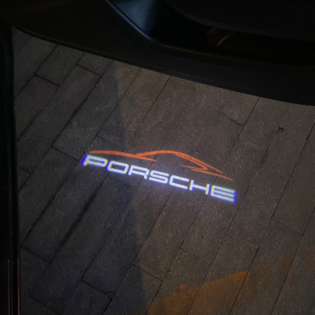 PORSCHE LOGO PROJECTOT LIGHTS Nr.51 (quantité 1 = 2 Logo Film / 2 feux de porte)