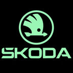SKODA LOGO PROJECTOR LIGHTS Nr.81 (Menge 1 = 2 Logo Film / 2 Türlichter)
