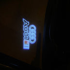 AUDI LOGO PROJECTOT LIGHTS Nr.19 (الكمية 1 = 2 Logo Films /2 أضواء الباب)