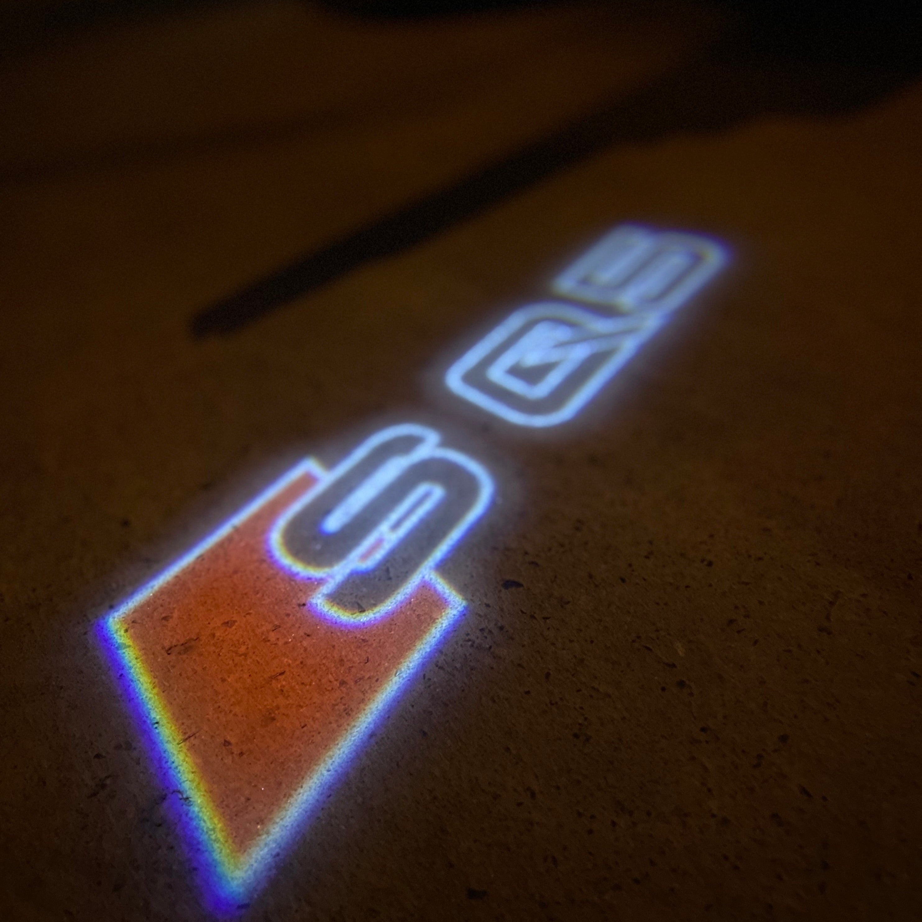 AUDI LOGO PROJECTOT LIGHTS Nr.19 (Menge 1 = 2 Logo Folien /2 Türleuchten)