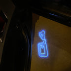 AUDI LOGO PROJECTOT LIGHTS Nr.19 (Menge 1 = 2 Logo Folien /2 Türleuchten)