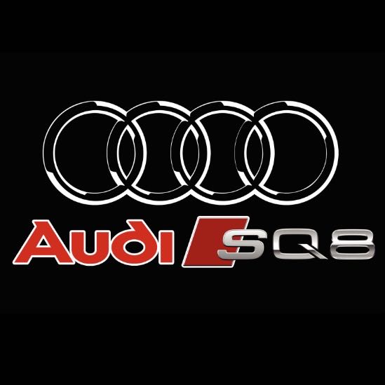 LUCI PROIETTORI LOGO AUDI Nr.255 (quantità 1 = 2 Pellicole Logo / 2 luci porta)