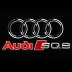LUCI PROIETTORI LOGO AUDI Nr.255 (quantità 1 = 2 Pellicole Logo / 2 luci porta)