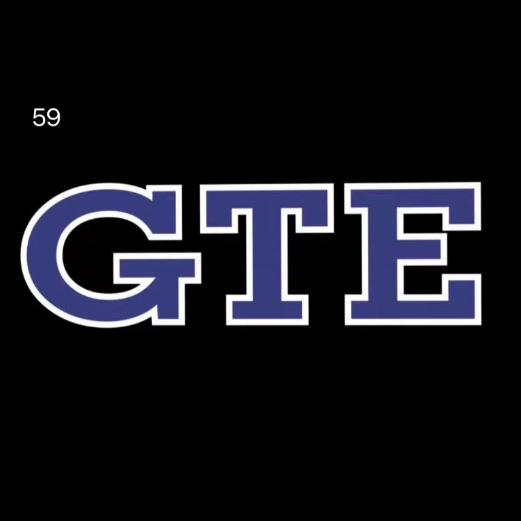 أضواء أبواب فولكس فاجن شعار GTE Nr. 44 (الكمية 1 = 2 Logo Films / 2 Door Lights
