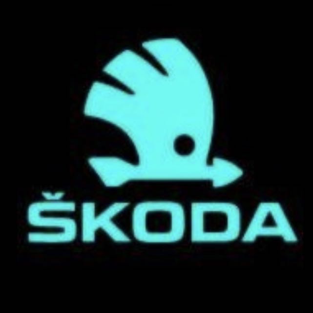 SKODA LOGO PROJECTOT LIGHTS Nr.08 (cantidad 1 = 2 Logo Film/2 luces de puerta)