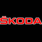 LUCES DE PROYECTOR CON LOGO SKODA Nr.40 (cantidad 1 = 2 Película con Logo / 2 luces de puerta)