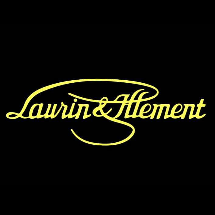 LUCES DE PROYECTOR DE LOGOTIPO SKODA Laurin & Klement Nr.19 (cantidad 1 = 2 películas con logotipo / 2 luces de puerta)