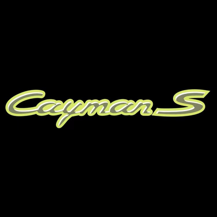 Porsche Cayman logo Project LAMP No. 10 (Number 1 = 2 logotipos Film / 2 door lamps)