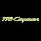 Porsche Cayman logo Project LAMP No. 10 (Number 1 = 2 logotipos Film / 2 door lamps)
