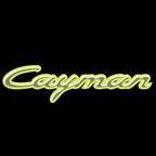 PORSCHE Cayman LOGO PROJECTOT LIGHTS Nr.10 (Menge 1 = 2 Logo Film/2 Türleuchten)