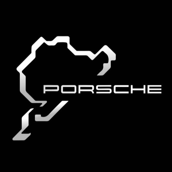 Porsche original logo projection Light No. 03 (qty. 1 = 2 logo film / 2 Door Lights)