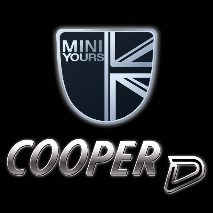 MINI COOPER D LOGO PROJECROTR LIGHTS Nr.39 (quantità 1 = 2 Logo Film / 2 luci porta)