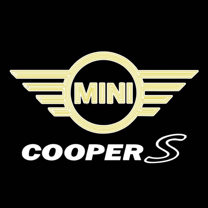 MINI COOPER S LOGO PROJECTOR LIGHTS Nr.139 (الكمية 1 = 2 شعار فيلم / 2 مصباح باب)