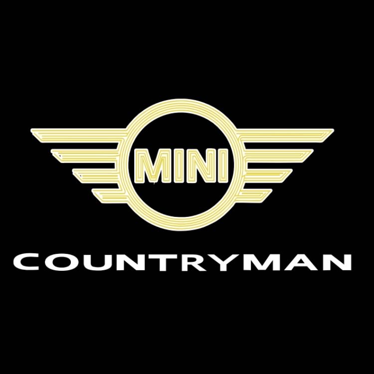 LUCES DE PROYECTOR CON LOGO DE COUNTRYMAN Nr.136 (cantidad 1 = 2 Película de Logo / 2 luces de puerta)