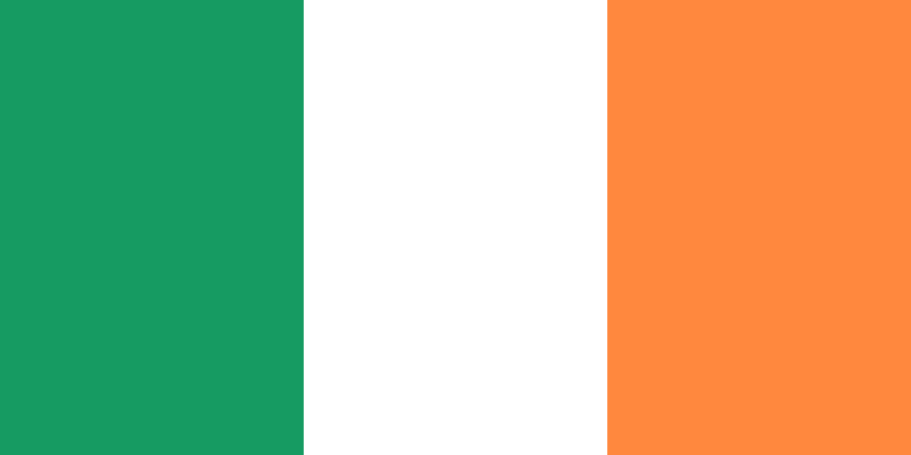 Logo della Bandiera Nazionale della Repubblica d'Irlanda (quantità 1 = 1 set / 2 pellicole con logo / Può sostituire di luci altri loghi)