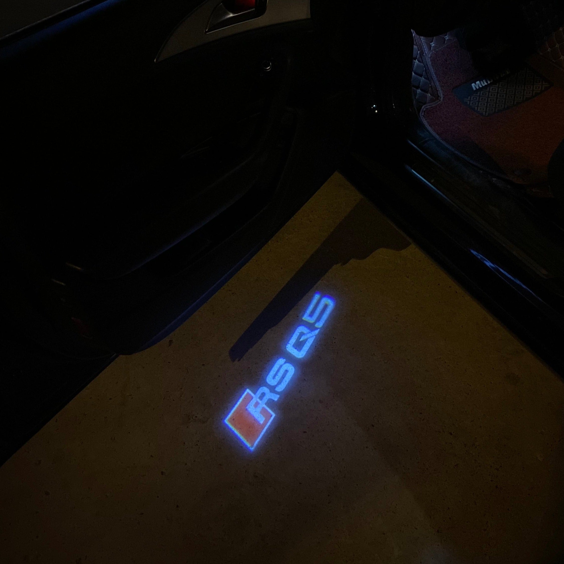 AUDI LOGO PROJECTOT LIGHTS Nr.19 (Menge 1 = 2 Logo Folien /2 Türleuchten)