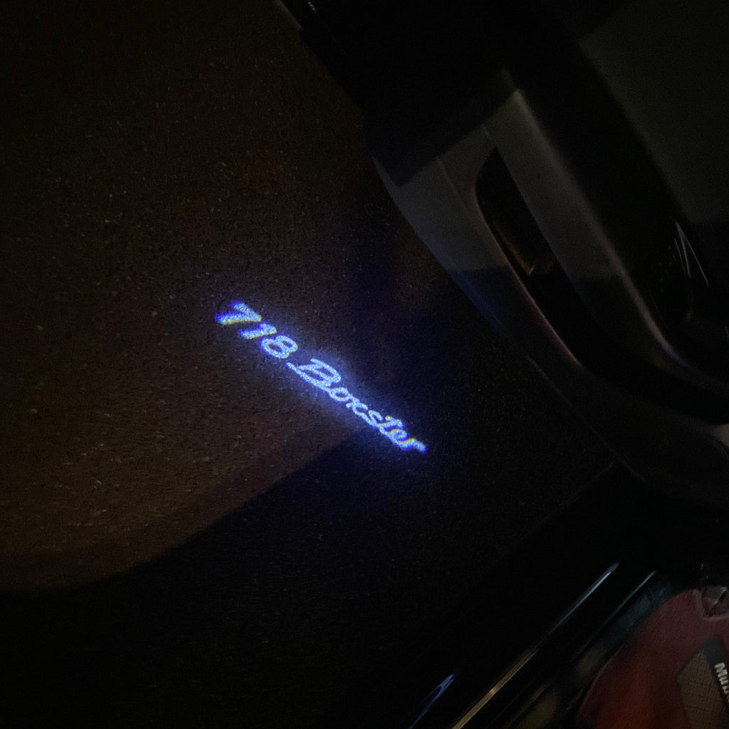 PORSCHE LOGO PROJECTOT LIGHTS Nr.58 (quantità 1 = 2 Logo Film / 2 luci porta)