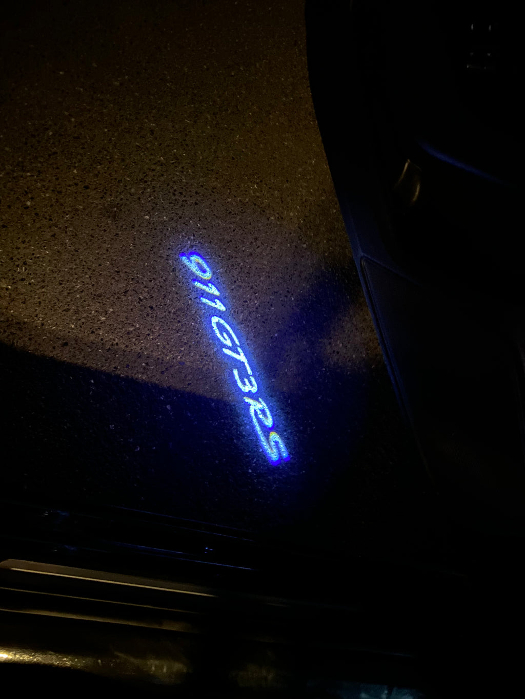 Porsche original logo projection Light No. 03 (qty. 1 = 2 logo film / 2 Door Lights)